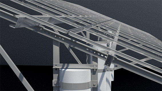 ساختار نصب PV ثابت تک ستونی