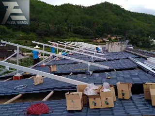سیستم نصب خورشیدی سقف شیب دار