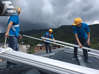 سیستم نصب خورشیدی سقف کاشی